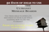 50 Days of ideas to use with theUltranet Message Boards