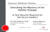 Caveon Webinar Series - Unlocking the Mystery of the Validity Triangle 11-2014