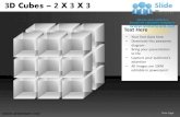 3d cubes building blocks stacked 2x3x3 powerpoint ppt templates.