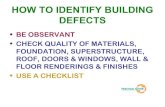 How to identify building defects