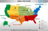 Usa south west region country editable powerpoint maps with states and counties templates