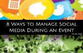 8 Ways To Manage Social Media During An Event