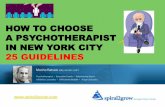 How to choose a psychotherapist in nyc