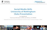 University of Nottingham - Social Media for Sports Clubs