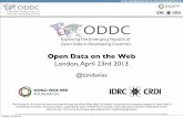 #odw13 - Open Data on the Web - An introduction to the Open Data in Developing Countries project