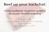 Beef up your backchat: using audience response systems to assess student learning