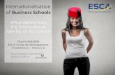 Internationalization of Business Schools - What determines the international brand identity of the school?