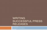 Writing Successful Press Releases Sept 2010