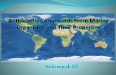 Antidabetic compounds from marine organisms and their properties