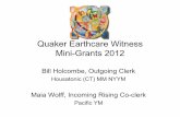 Mini grants update october 2012