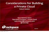 Consideration for Building a Private Cloud