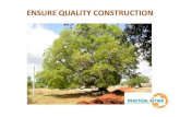 Ensure quality in construction