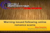 Warning issued following online romance scams | Abney Associates Hong Kong Cybercrime Reports