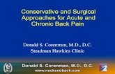 Chronic Back Pain | Conservative Treatment for Back Pain | Surgical Treatment for Back Pain
