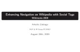 Enhancing Navigation on Wikipedia with Social Tags
