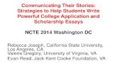 Communicating Their Stories: Strategies to Help Students Write Powerful College Application and Scholarship Essays