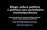 Blogs, esfera pública e política na sociedade contemporânea