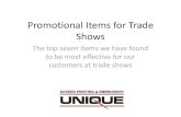 Promotional Items for Trade Show Booths