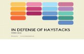 In Defense Of Haystacks