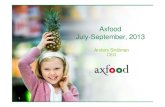 Axfood presentation Q3 2013