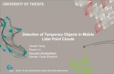 Detection of temporary objects in mobile lidar point clouds