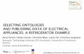 Selecting Ontologies  and Publishing Data of Electrical Appliances: A Refrigerator Example