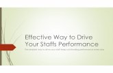 Effective way to drive your staffs performance