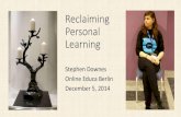 Reclaiming Personal Learning