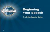 Beginning Your Speech (Powerpoint)