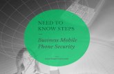 Need to Know Steps - Business Mobile Phone Security