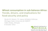 Wheat consumption in sub-Saharan Africa: Trends, drivers, and implications for food security and policy