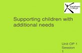Unit op 1 pp   supporting children with additional needs