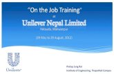 FMCG OJT Presentation, Uniliver Nepal Limited
