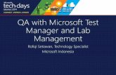 QA with Microsoft Test Manager and Lab Management
