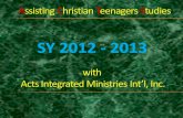 Assisting christian teenagers studies 2013