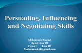 Persuading, influencing and negotiating skills