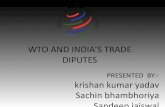 Wto and India`s Trade Disputes