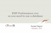 PHP performance 101: so you need to use a database