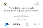 A model for sustainable broadband penetration in poor rural and peri-urban communities