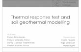 Thermal response test and soil geothermal modelling