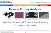 Apple i phone 6 and 6 plus rear camera module teardown reverse costing report published by Yole Developpement