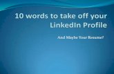 10 Words To Take Off Your Linked In Profile