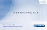 JSB Market Research : Italy Gas Markets, 2013