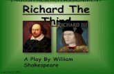 Shakespearean Charecter Study- Richard the Third