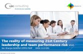 Aipm conference 2013   the reality of measuring 21st century leadership and team performance risk v3