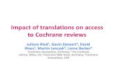 Impact of translations on access to Cochrane reviews