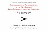 G.Milovanović, 2011. FORMALIZATIONS OF RATIONAL CHOICE IN THE 20TH CENTURY: FROM AXIOMS TO PREFERENCE CONDITIONS