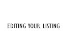 Editing your listing