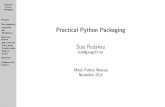 Practical Python Packaging / Стас Рудаков / Web Developer Wargaming