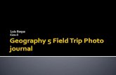 Geography 5 field trip photo journal